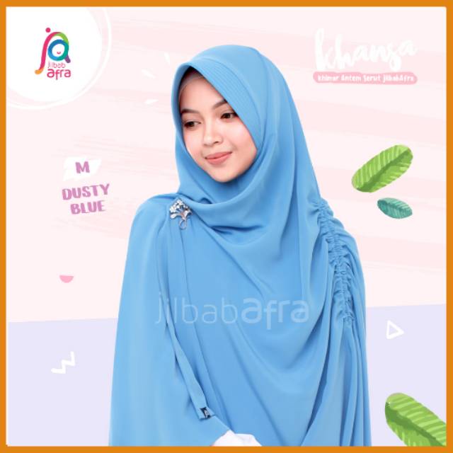 [BISA COD] Ready Jilbab Afra Khansa size L / Khimar / Jilbab Afra / Jilbab Serut / Hijab