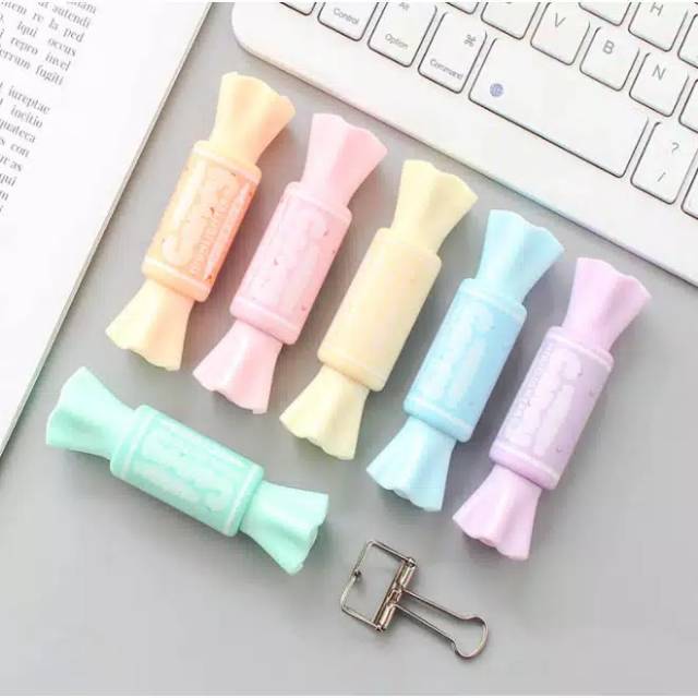 

Highlighter Mini Pastel Candy Set Isi 6 Warna