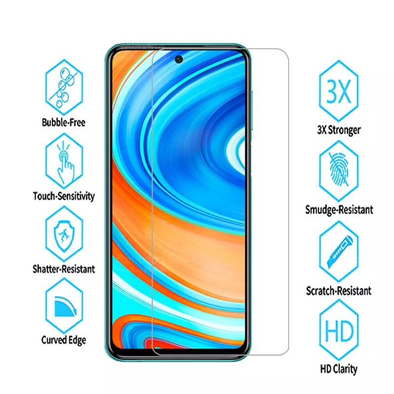 PROMO Tempered Glass Kaca Bening XIAOMI REDMI Note 9 Pro Full Layar Screen Guard Antigores Kaca