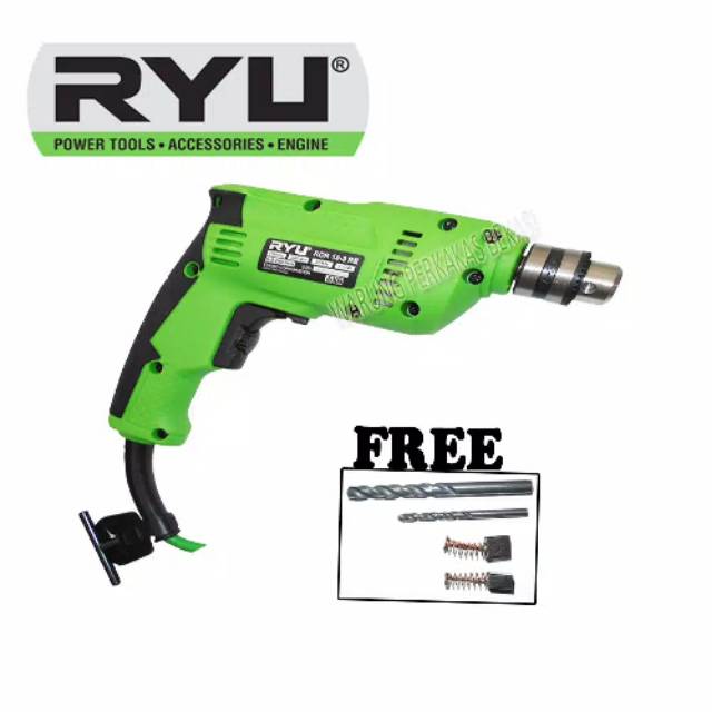 Ryu mesin bor 10mm bolak balik bor tangan