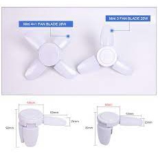 &lt; M.A &gt; Lampu 4 Baling Mini 28 watt Fan Blade Led Light Bulb Lampu Bohlam
