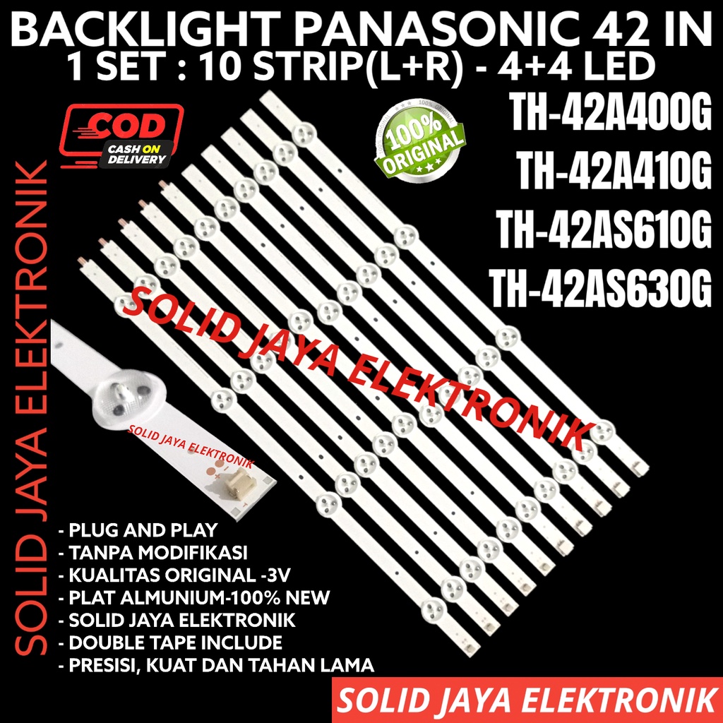 BACKLIGHT TV LED PANASONIC 42 INC TH-42A400G TH-42A410G TH-42AS610G TH-42AS630G LAMPU BL LED 3V 8K TH 42A400 42A410 42AS610 42AS630 42A400G 42A410G 42AS610G 42AS630G 42AS 42A TH42A400G TH42A410G TH42AS610G TH42AS630G PANASONIC LAMPU 42INC 42INCH 42IN 8K