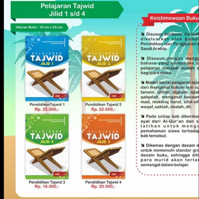 Buku Pelajaran Tajwid Jilid 1 Sampai 4