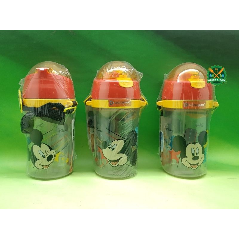 Botol Minum Mickey Mouse Karakter Disney Miki Tikus Technoplast BPA Free SAB 600 MM90