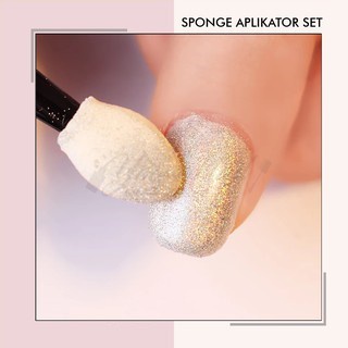 10pcs sponge aplikator sponge eyeshadow spons nail art sponge make up chrome mirror