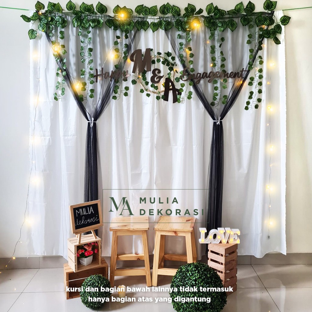 Dekorasi Backdrop Lamaran Nikahan Aqiqah Background Bekdrop Paket Mulia L