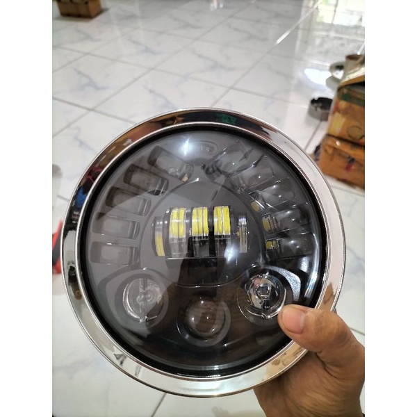 Lampu Daymaker 7inch 19 LED Set batok Tiger Revo