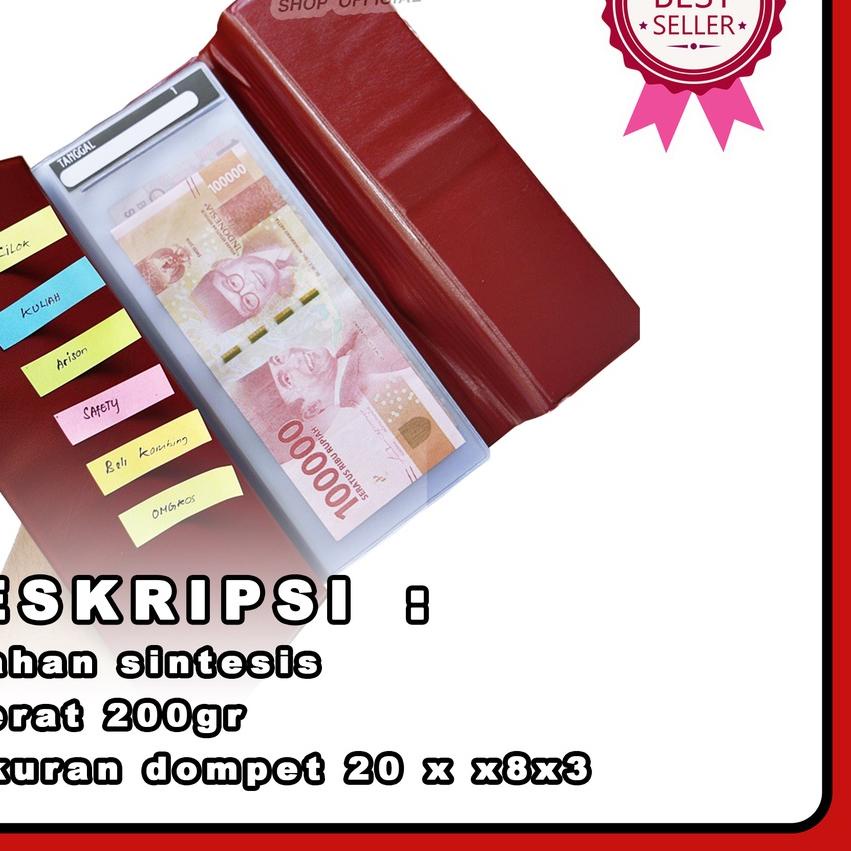 ۞ DOMPET DISIPLIN Sekat Spengatur Keuangan Hemat Pintar Wallet Panjang Tabung Tabungan Kas Bulanan Organizer Atur Belanja Wanita