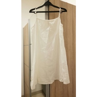 PRELOVED WHITE DRESS BAJU PANTAI WANITA DRESS PUTIH POLOS