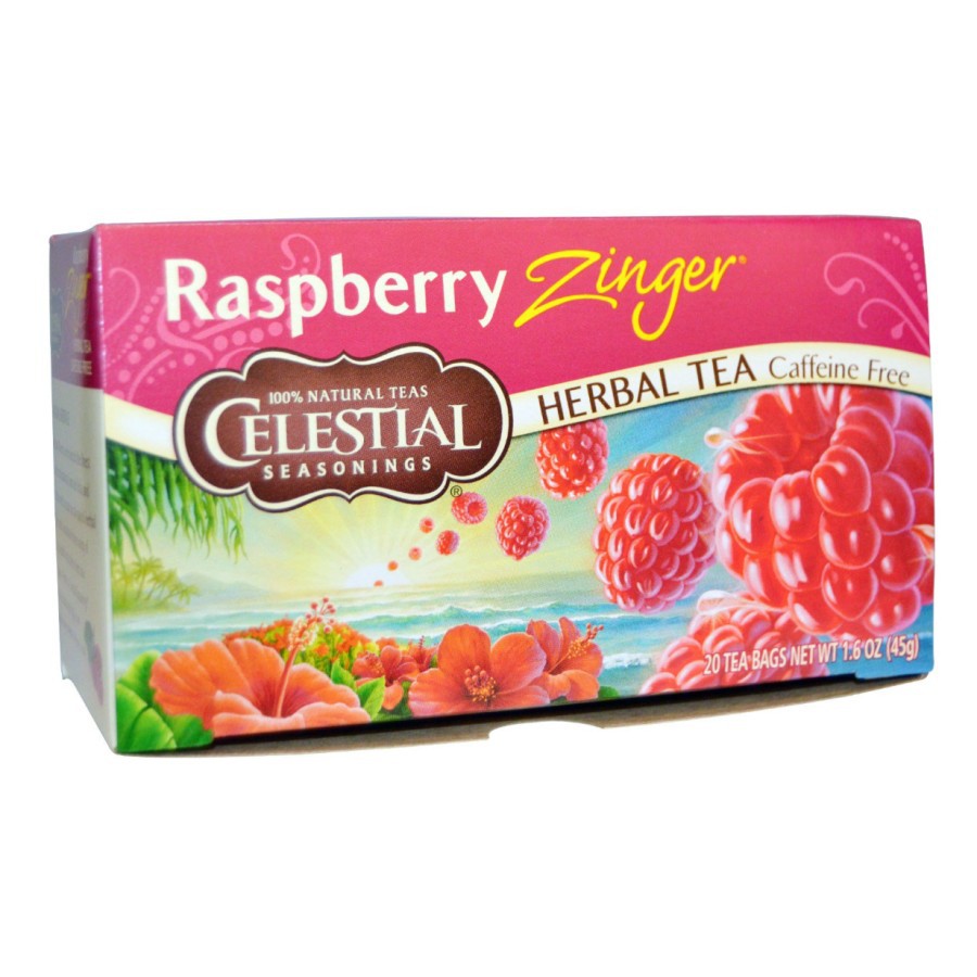 

Celestial Herbal Tea RASPBERRY ZINGER Caffein Free 20 Tea Bags
