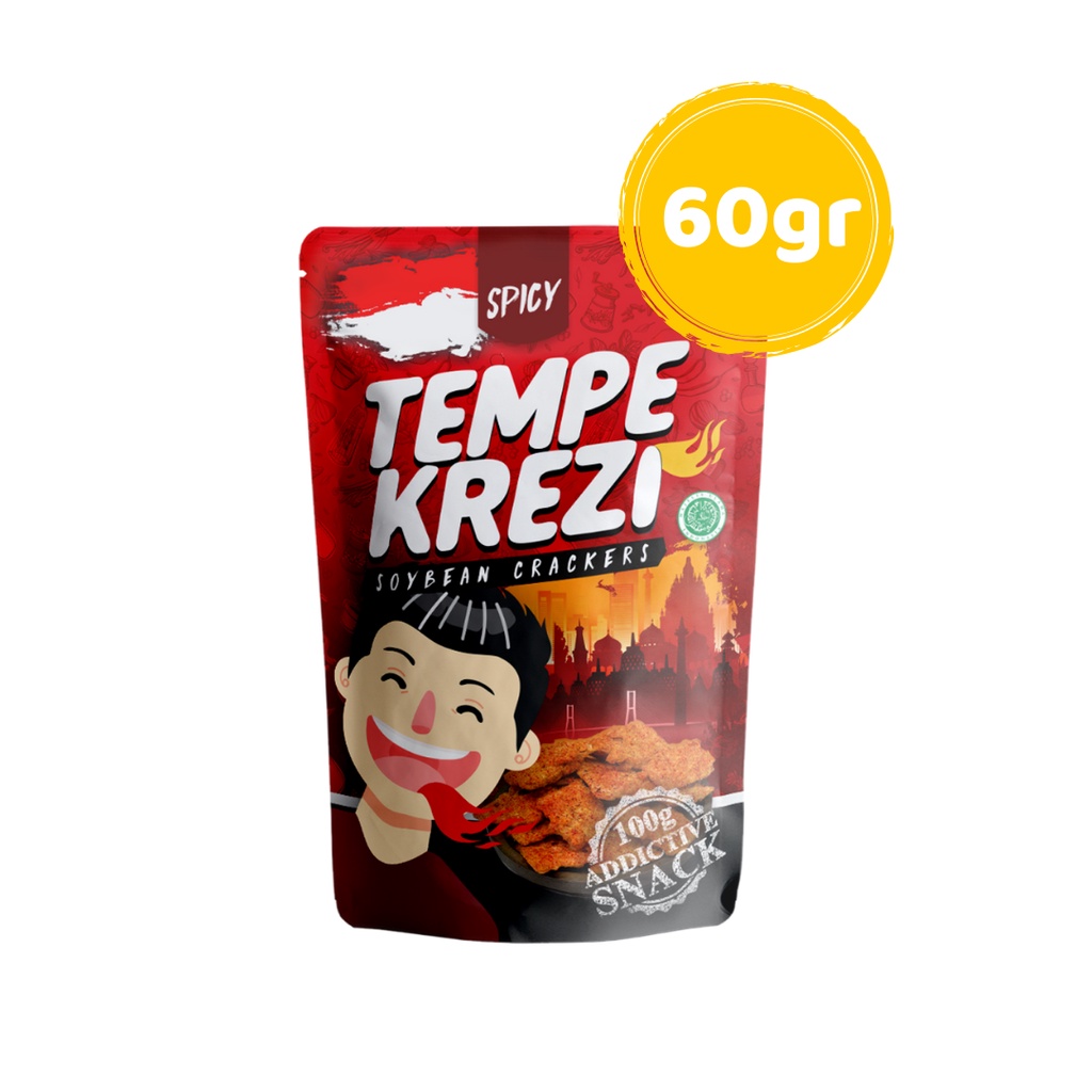 

Keripik Tempe Krezi 60Gr Varian Spicy (Pedes)