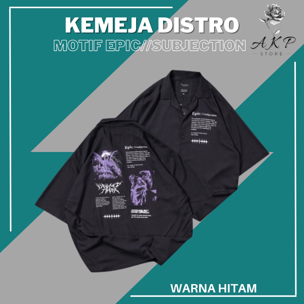 BAJU KEMEJA KAMEJA KMEJA HEM MOTIF  DISTRO PRINT  FULL PRINT PRIA COWOK COWO LENGAN PENDEK CASUAL KA