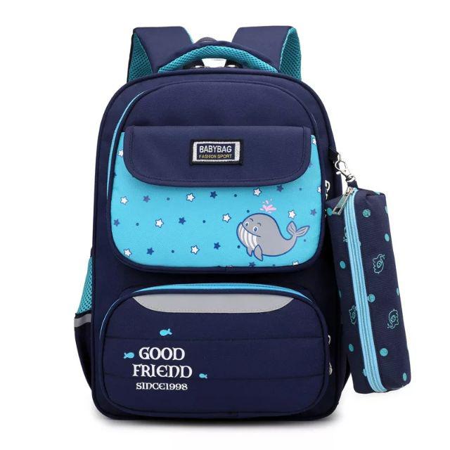 tt_Tas Ransel Anak Sekolah Karakter Fashion Kids Backpack Cute Murah Batam Tas Kanvas import-Biru