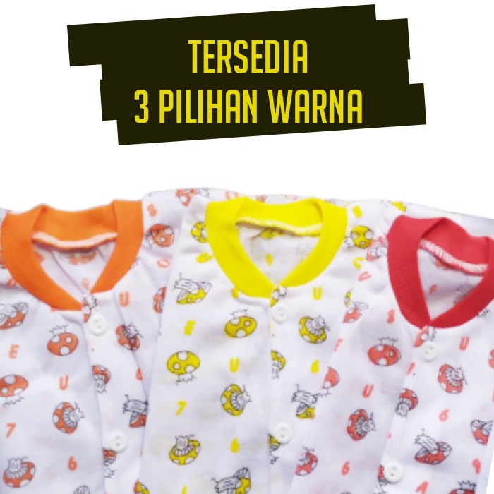 Pakaian Tidur Bayi Full Print Motif Jamur Untuk Usia 0-3 Bulan