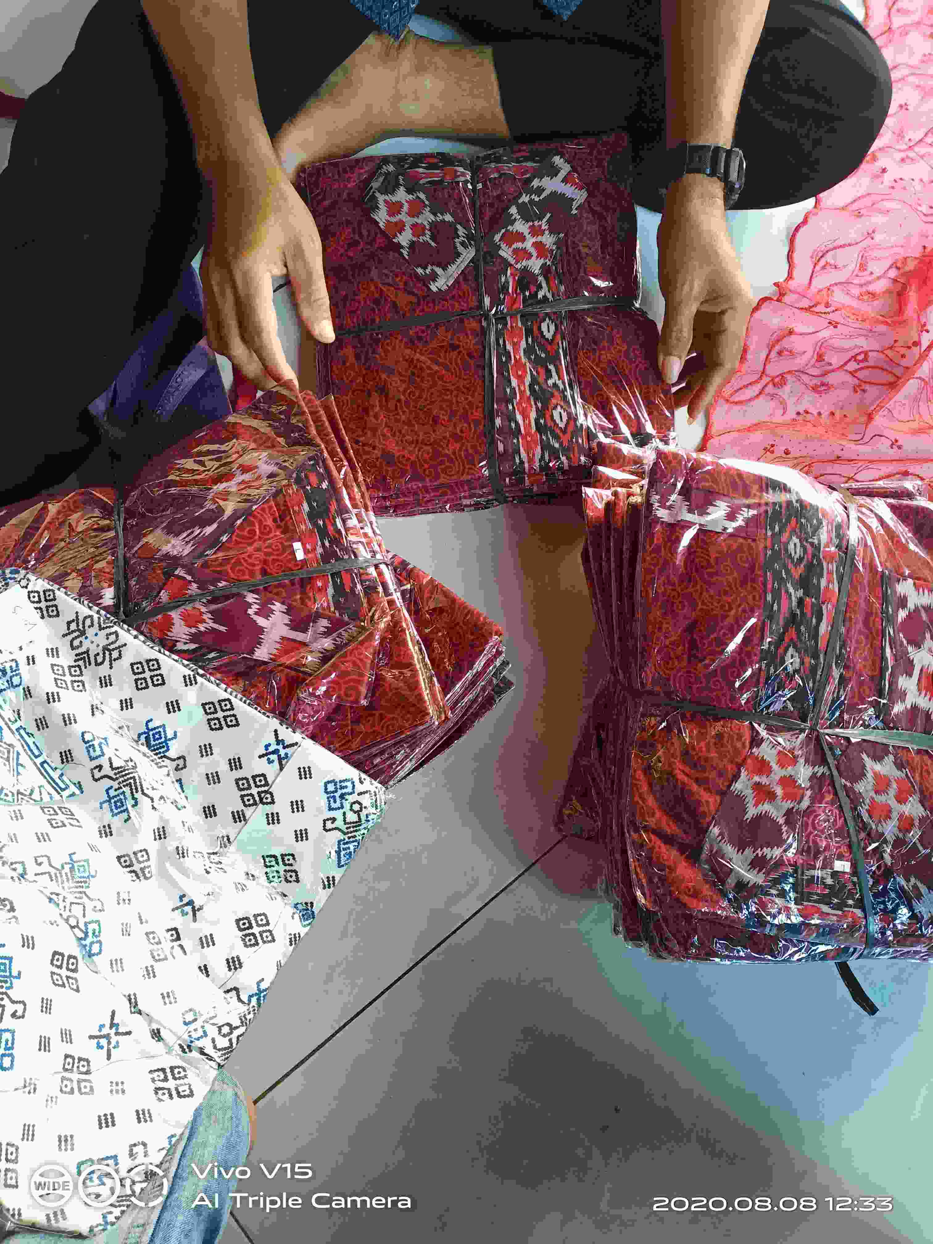 Kemeja Batik Lengan Pendek 021 Risna Batik Hrb026 Hem Batik Murah Seno Sogan Bakung Padi Manggar