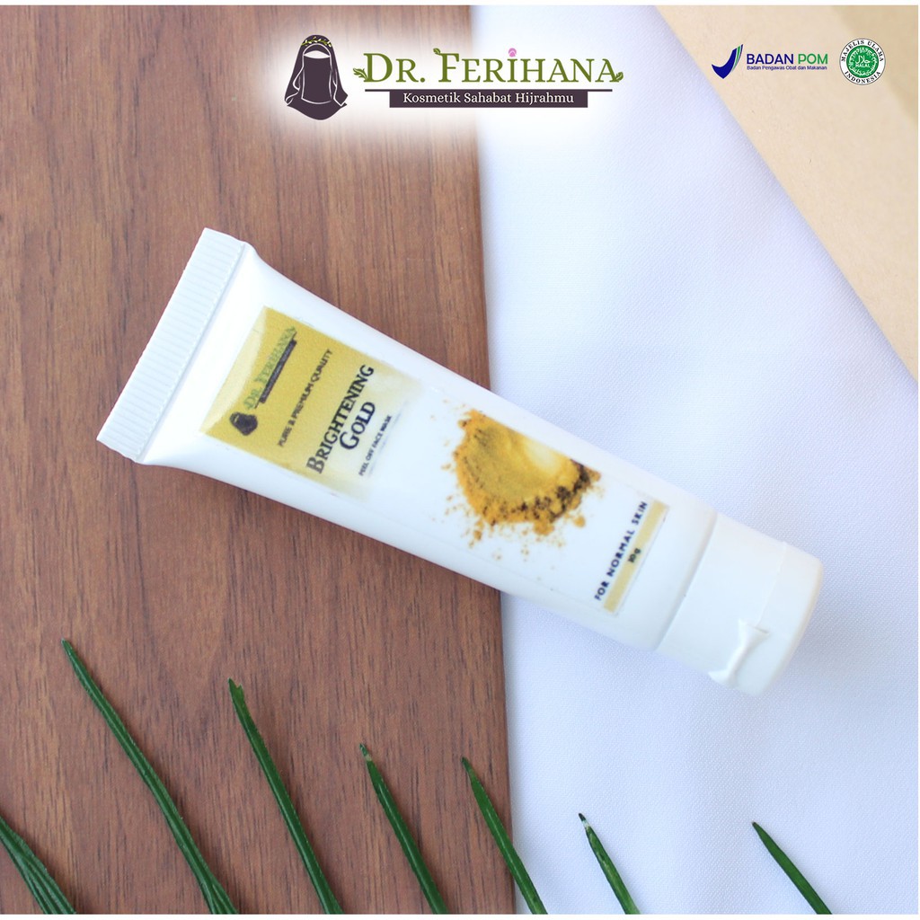 MASKER WAJAH - FACE MASK BRIGHTENING GOLD PEEL OFF GEL DR. FERIHANA KOSMETIK