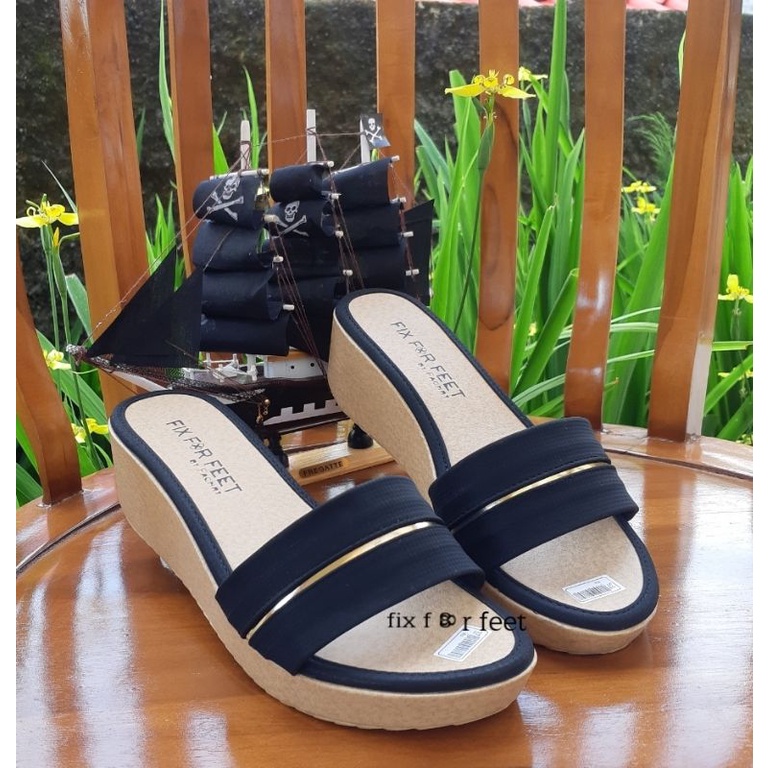 fahrie shoes sendal wedges wanita kokop fh-43