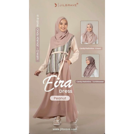 Jilbrave Eira Dress Dengan Kombinasi Warna Cantik Bahan Flowy dan lembut