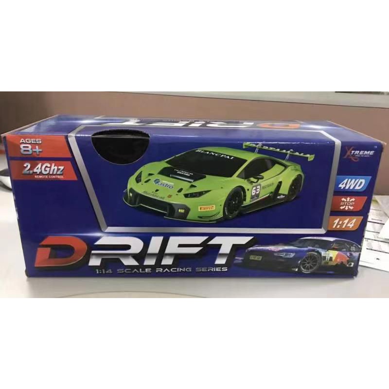 DRIFT RACING Mobil Remote 4WD RC Drift Racing 1:14 Charger RC DRIFT SAN ZUAN 4WD 1:14 DUS BIRU