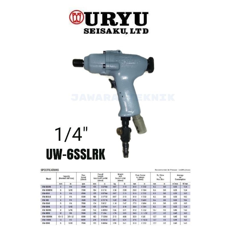 air impect screwdriver uryu Japan quality.