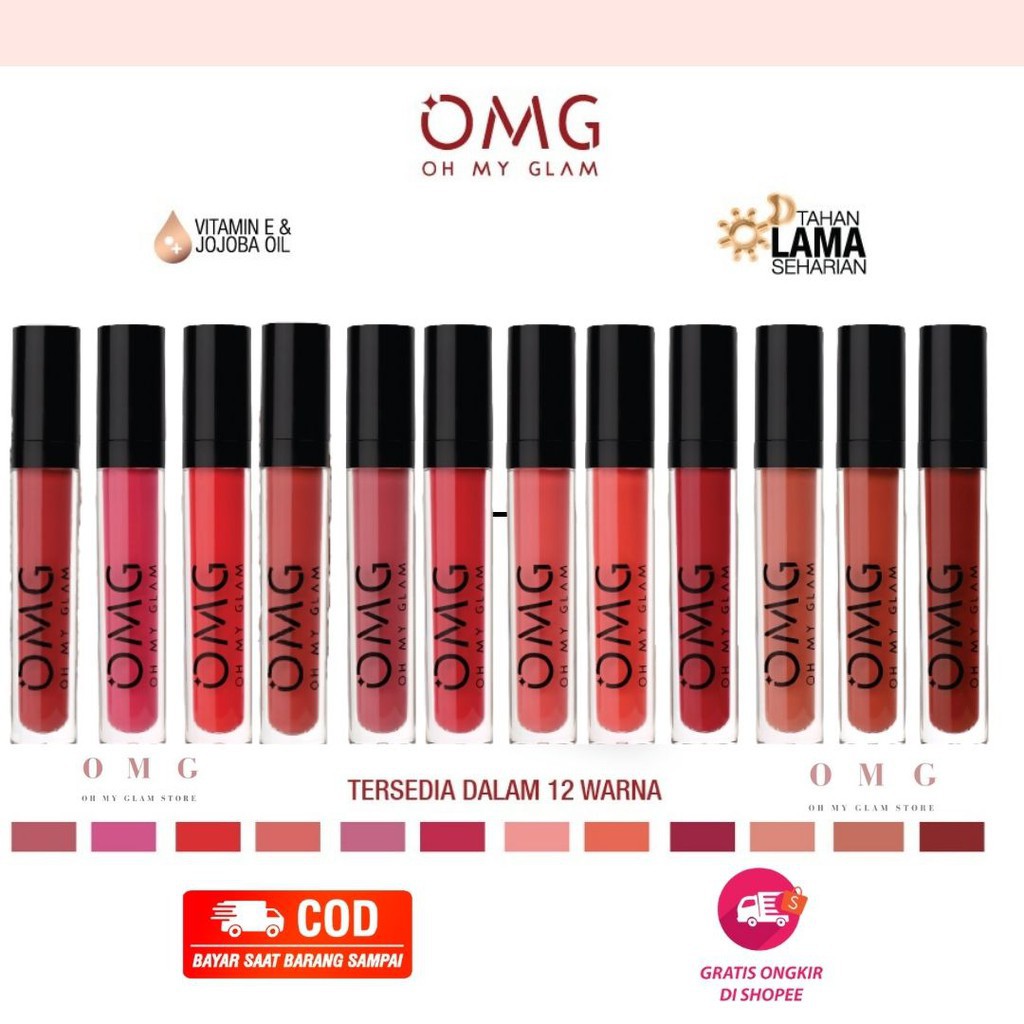 OMG OH MY GLAM Matte Kiss Lip Cream 3.5g / Coffee Edition / Si Paling / Cycle Of Love