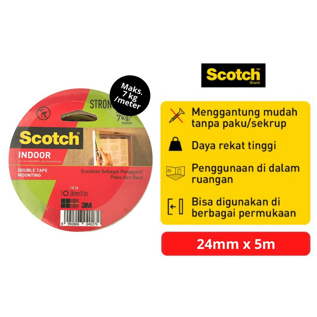 

3M Scotch Double Tape Mounting 110-5A 24MM x 5M