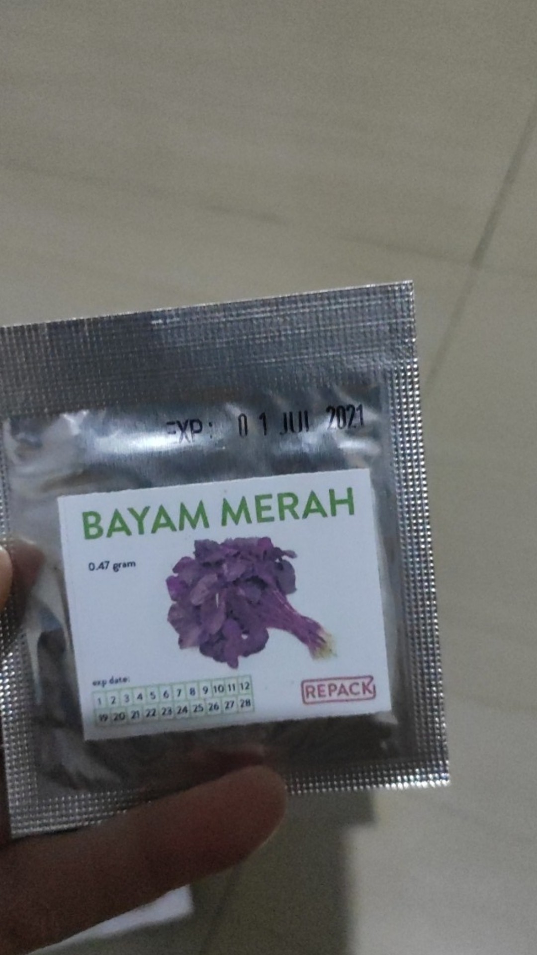 Benih Bayam Merah - Bibit Bayam Merah - Benih Bayam Merah Zayoseed