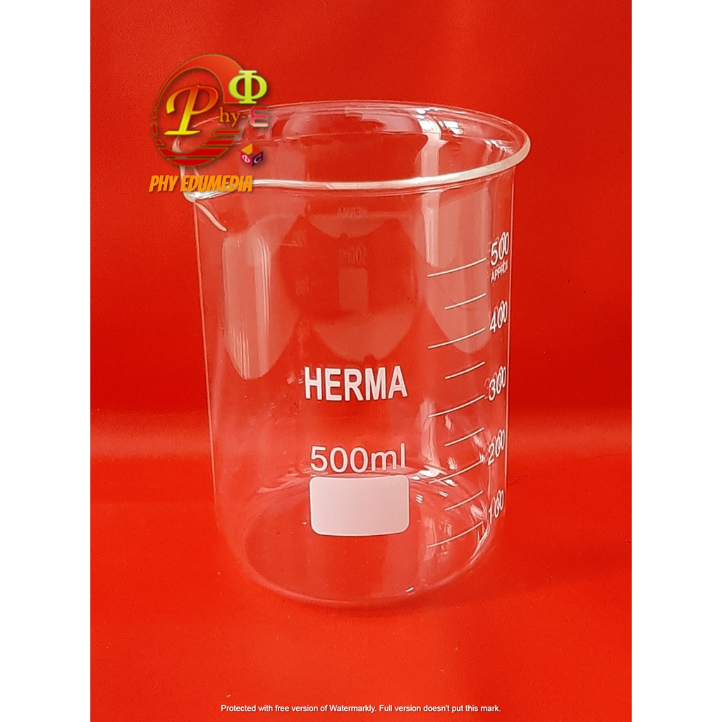 Beaker / Beaker 500ml / Beaker Glass 500ml Herma / Gelas Kimia 500ml HERMA