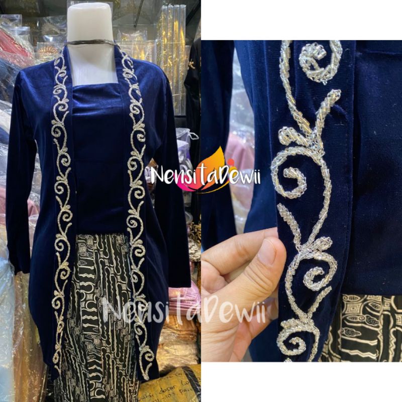 Kebaya Kutubaru Cantik / Variasi Payet - Body Panjang