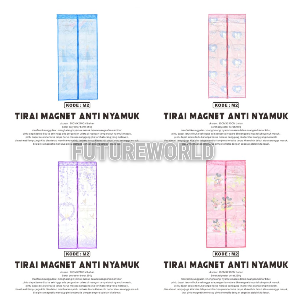 Tirai Magnet Anti nyamuk Tirai Pintu Motif Random Bahan Halus Tirai Anti Nyamuk