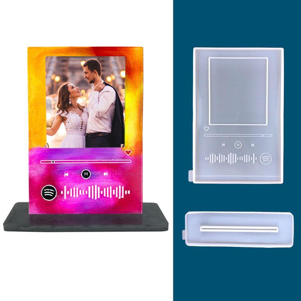 R-flower Resin Mold Perlengkapan Festival Kristal Epoxy Resin Liontin Membuat Perhiasan Alat Bingkai Berdiri Cetakan Silicone Mould