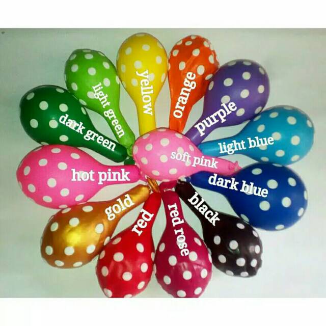 Balon latex polkadot 12&quot;