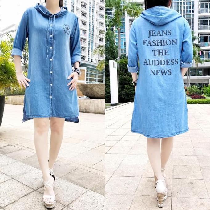 Diskon New Baju Dress Rok Wanita Cewek Pendek Bahan Jeans Levis Motif Terbaru Terbaru