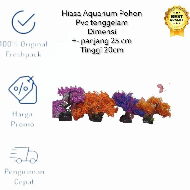 pohon bonsai daun kaktus hiasan aquarium aquascape