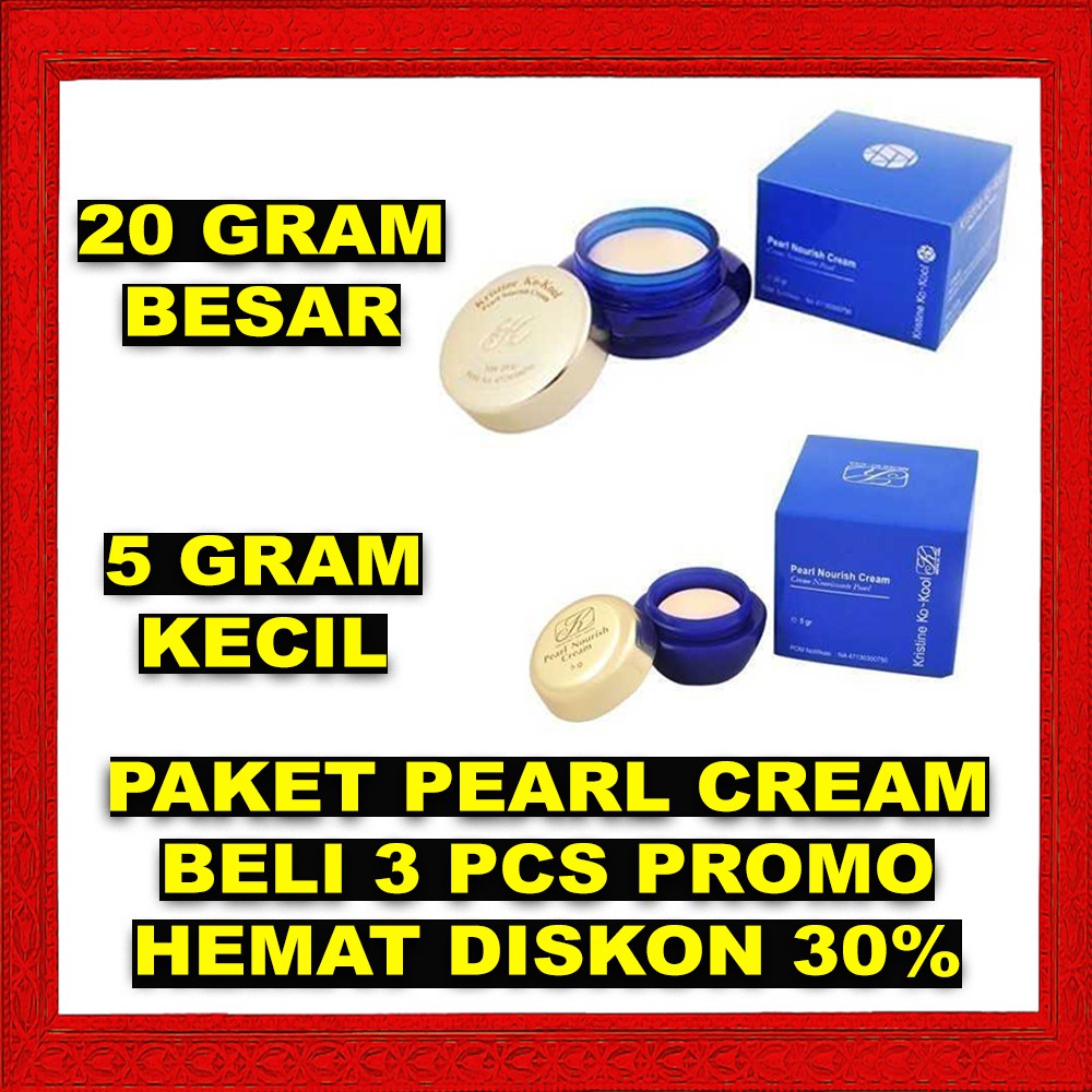 Kristine Ko-Kool Pearl Cream Krim Pengganti Bedak / Alas Beda KK Indonesia Mencerahkan Kulit