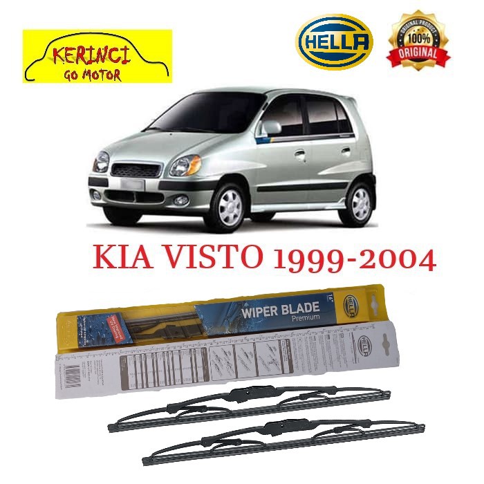 WIPER KIA VISTO 1999-2004 HELLA PREMIUM 20&quot; &amp; 16&quot; SEPASANG WIPER KIA