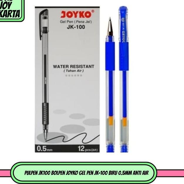 

Terbaik! Pulpen JK100 Bolpen JOYKO Gel Pen JK-100 Hitam 0.5mm Anti Air .,