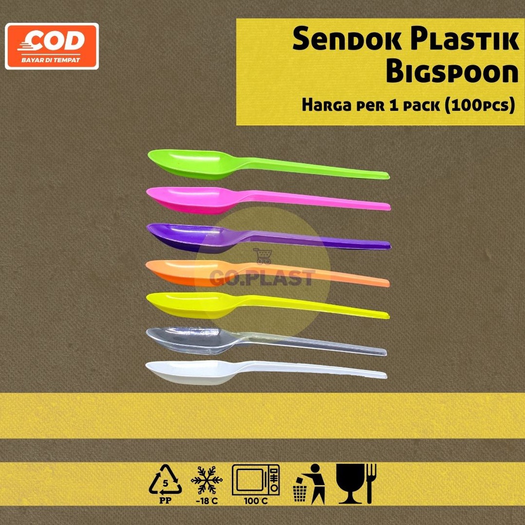 SENDOK MAKAN PLASTIK ISI 100PCS