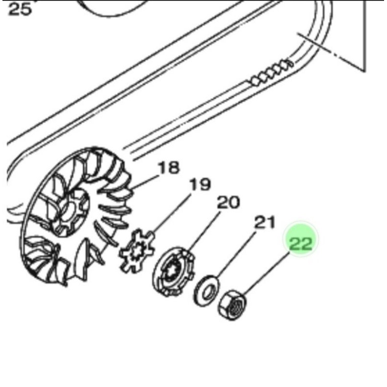 MUR KIPAS ROLLER ROLER KRUK AS KIRI MIO LAMA SPORTY MIO SOUL FINO KARBU NOUVO ASLI ORI YAMAHA 95307 12700