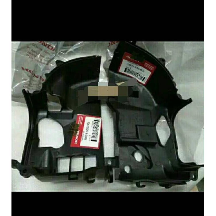 Cover Blok Head Beat Fi Scoopy Fi Ori Original Ahm Tutup Mesin Shopee Indonesia