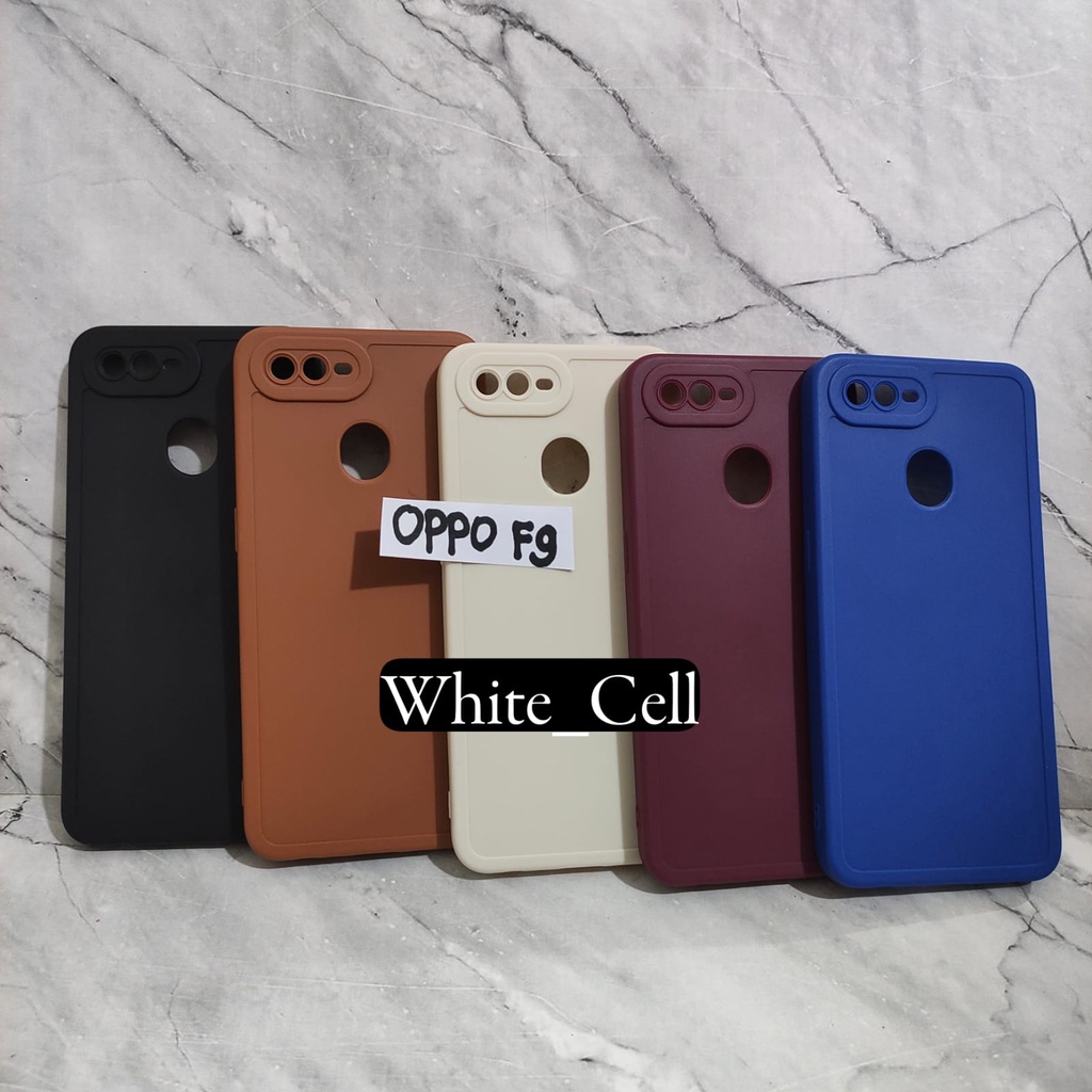 SoftCase ProCamera Silicon Matte Case Full Cover Oppo F1s  A59 F3  F7 Neo 9 A37 A59 A39 Realme C2 A1K White_Cell