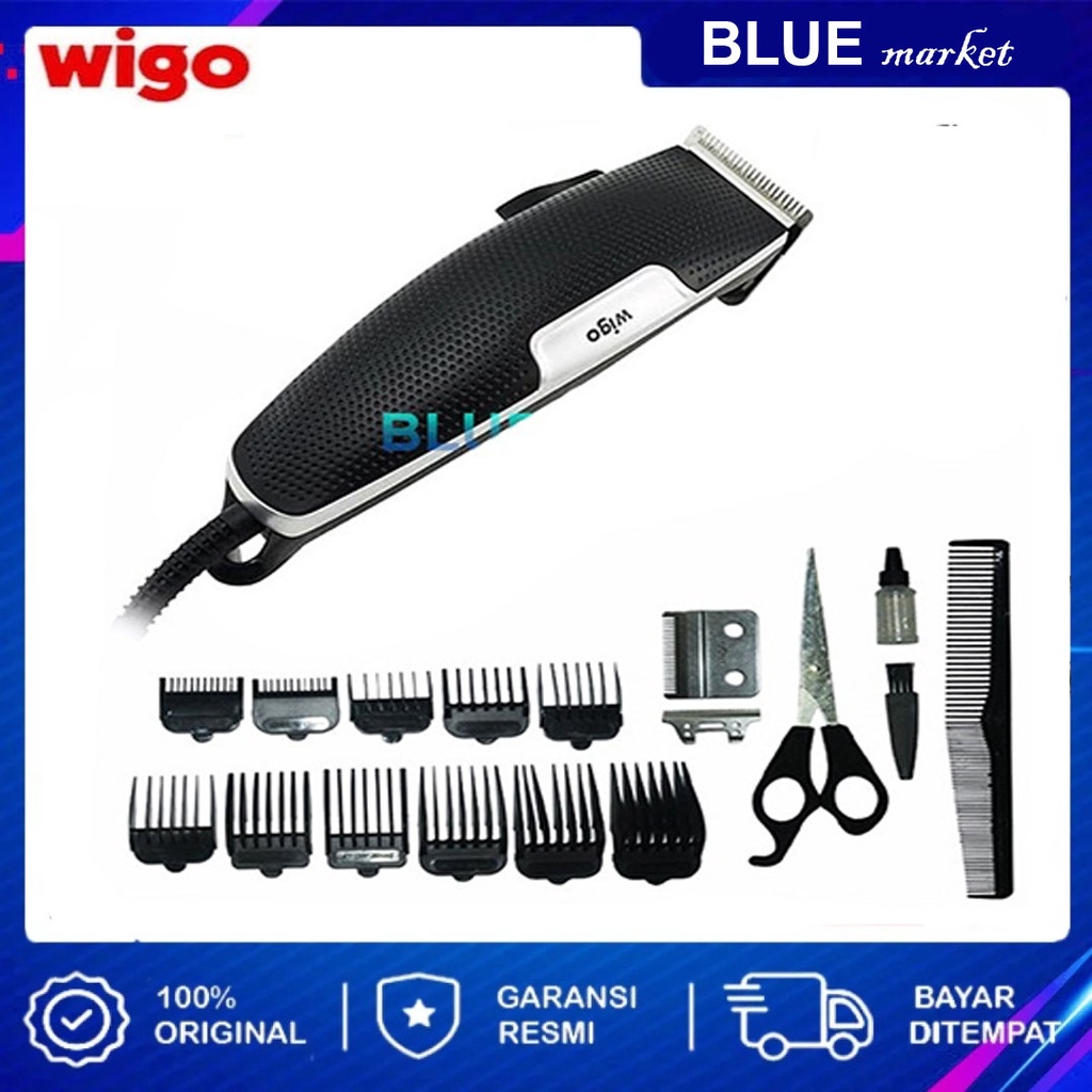 Mesin Cukur Rambut Wigo 530 Set Mesin Cukuran Rambut Jenggot Kumis Hair Clipper Trimer Elektrik