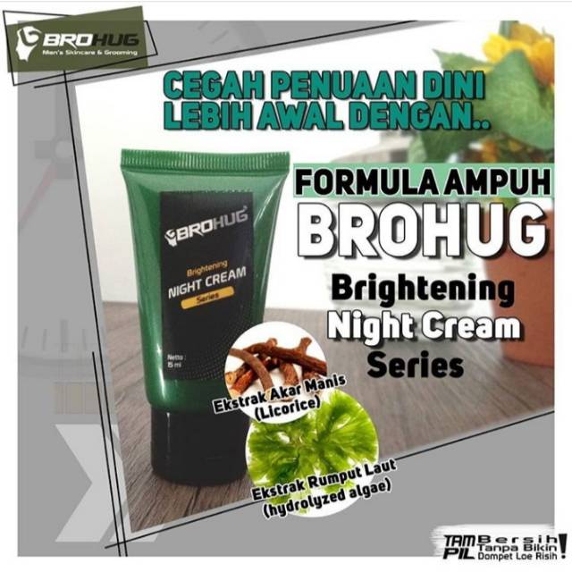 Krim Malam Pemutih Wajah Pria - BROHUG