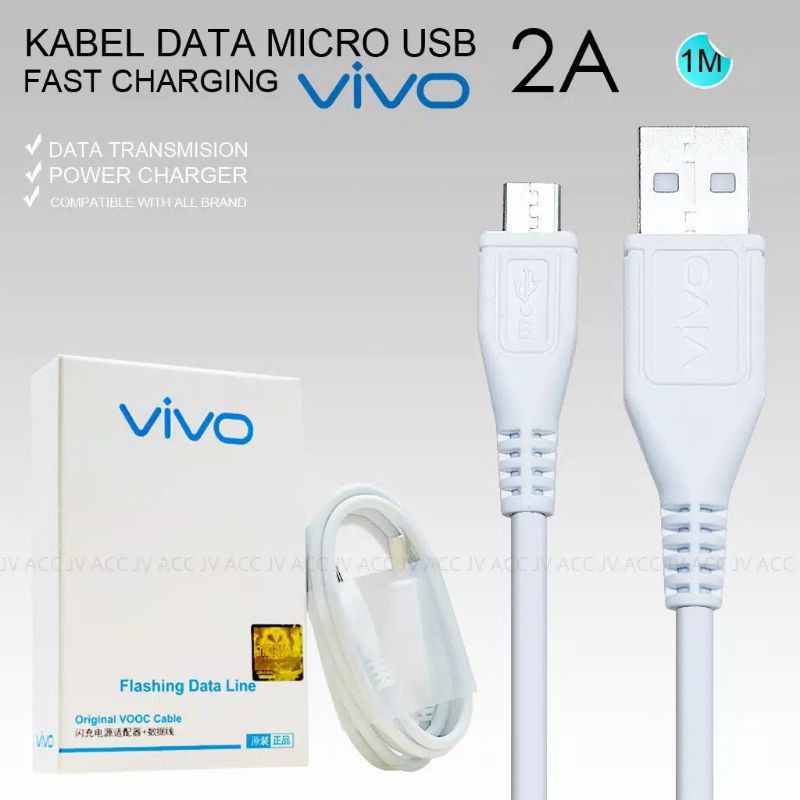 Kabel Data Vivo Micro Usb Original VIVO KABEL DATA 2A FAST CHARGING MICRO USB ORIGINAL