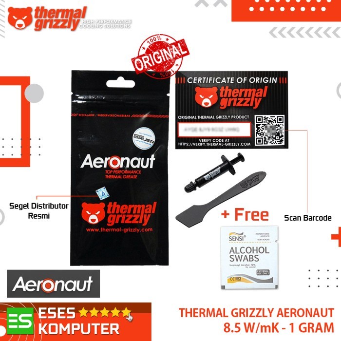 Thermal Grizzly Aeronaut 1 Gram / 1 Gr Thermal Paste Compound Grease