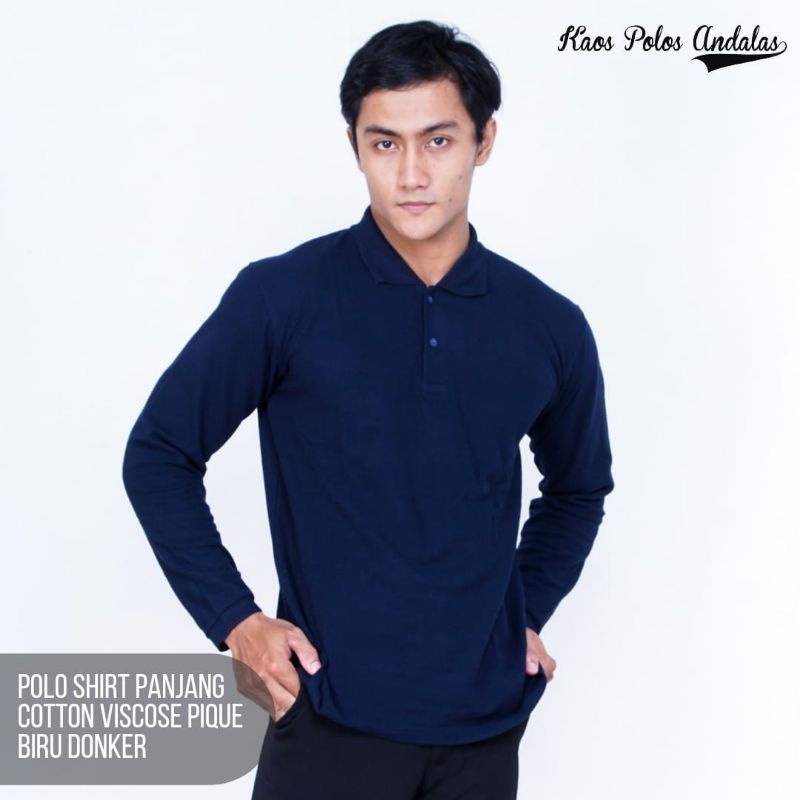 POLO SHIRT COTTON PIQUE PANJANG SERI WARNA 2