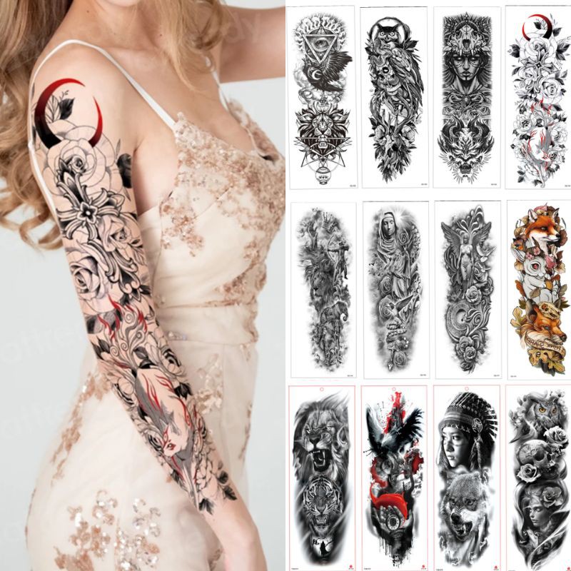 [Bayar DiTempat] Grosir Stiker Tato Temporer FULL LENGAN TERMURAH [GESER GAMBAR‼️]