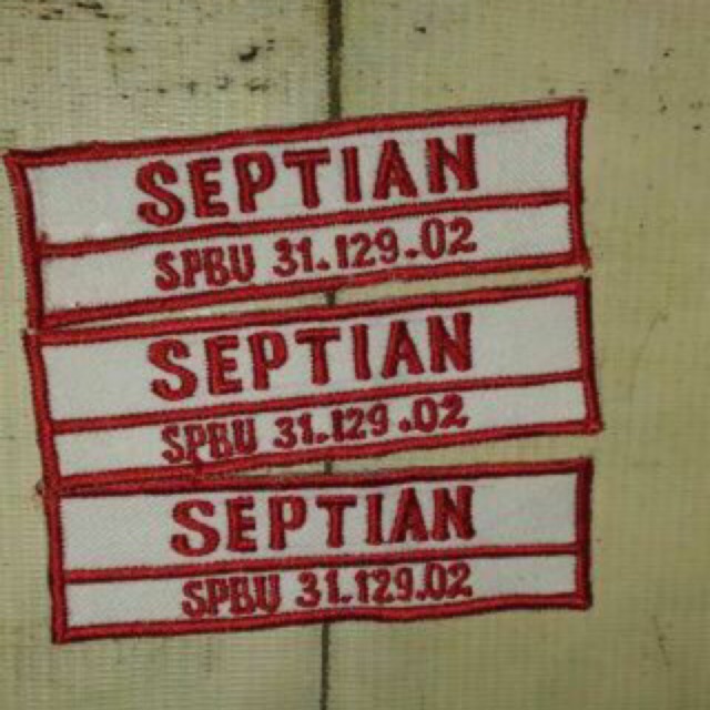 

Sehari jadi! Bordir 2tingkat custom/kustom nametag spbu