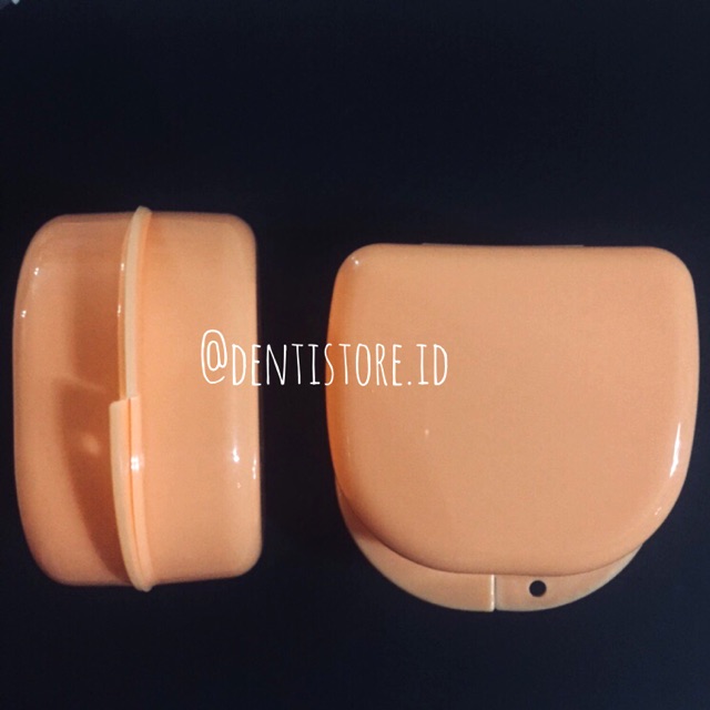 Dental Kotak Retainer Gigi Palsu Protesa Behel Mouthguard Denture Container Case Box - Dentistore.id
