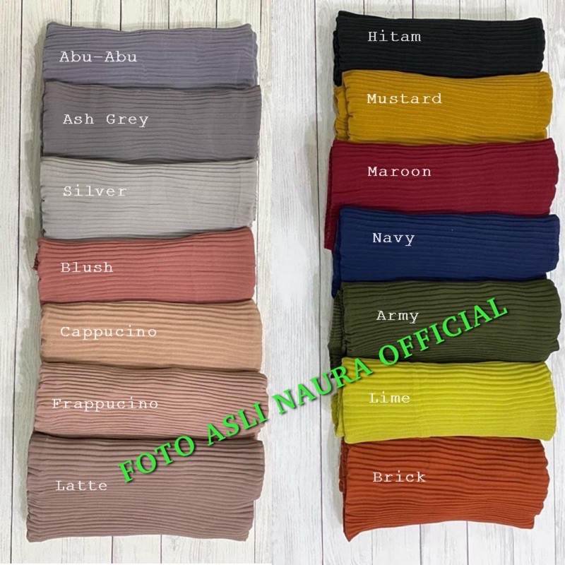 PASMINA PLISKET PASHMINA CERUTY BABYDOLL PREMIUM/ PLEATED SHAWL